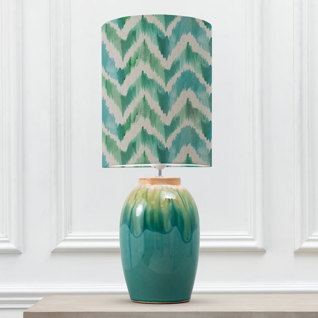 Eucalypt Table Lampbase Aqua/Savannah Anna 30cm Lampshade Isla - image 2