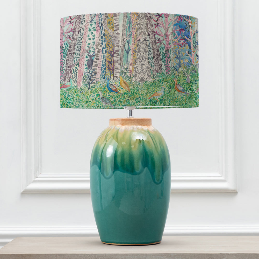 Eucalypt Table Lampbase Aqua/Whimsical Tale EVA 40cm Lampshade Dawn - image 2