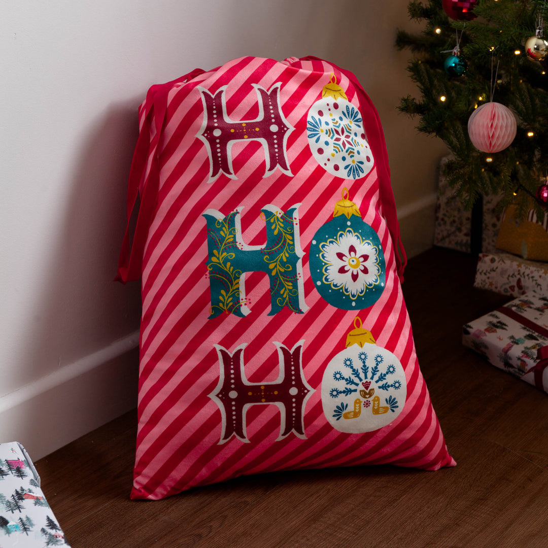 Ho Ho Ho Christmas Sack/Stocking Bundle Red - image 2