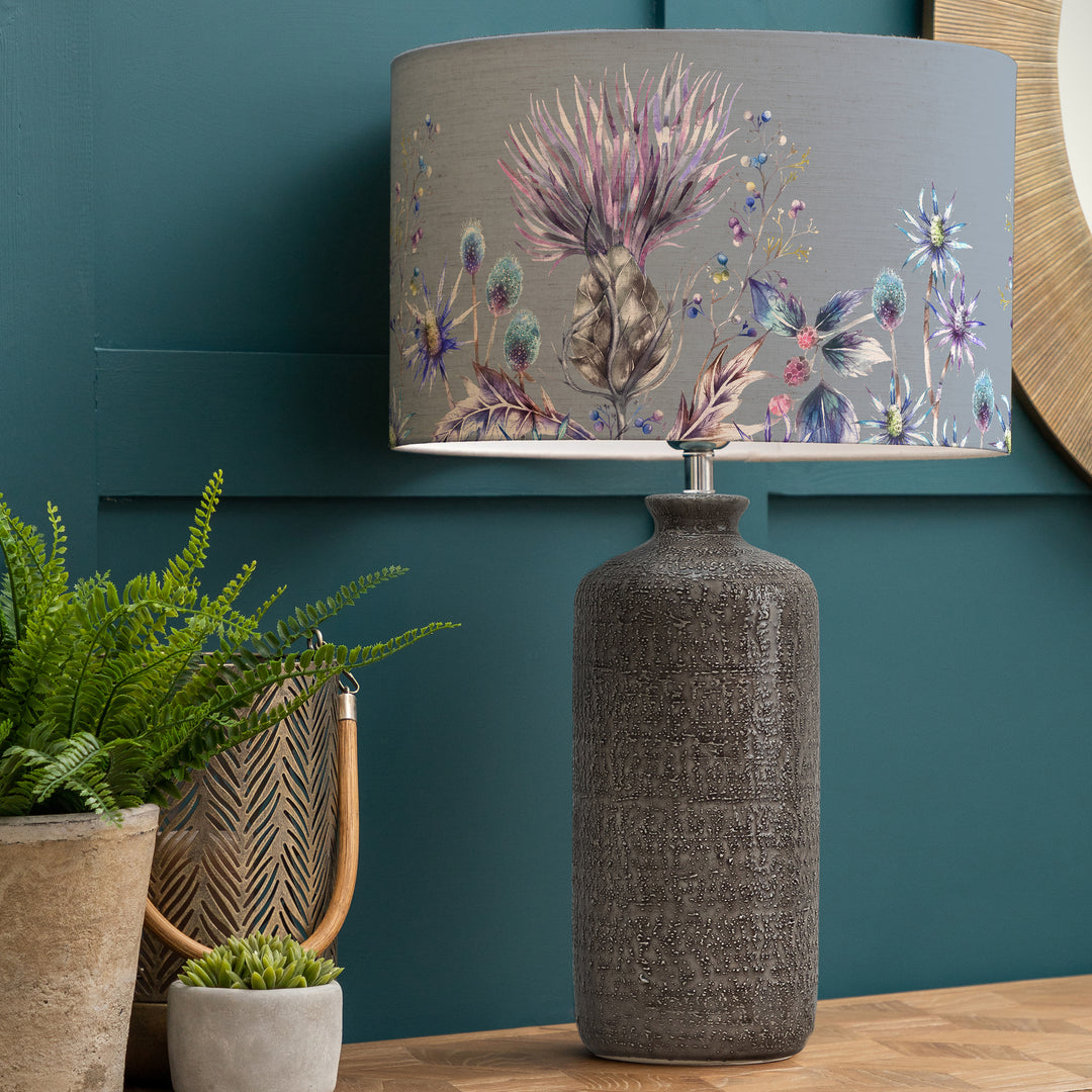 Inopia Lampbase Grey/Elysium EVA 40cm Lampshade Sapphire