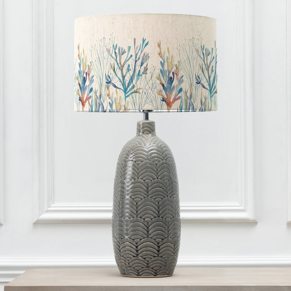 Jadis Table Lampbase Grey/Coral Reef EVA 40cm Lampshade Cobalt - image 2