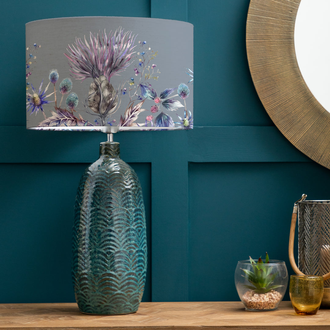 Jadis Table Lampbase Aqua/Elysium EVA 40cm Lampshade Sapphire