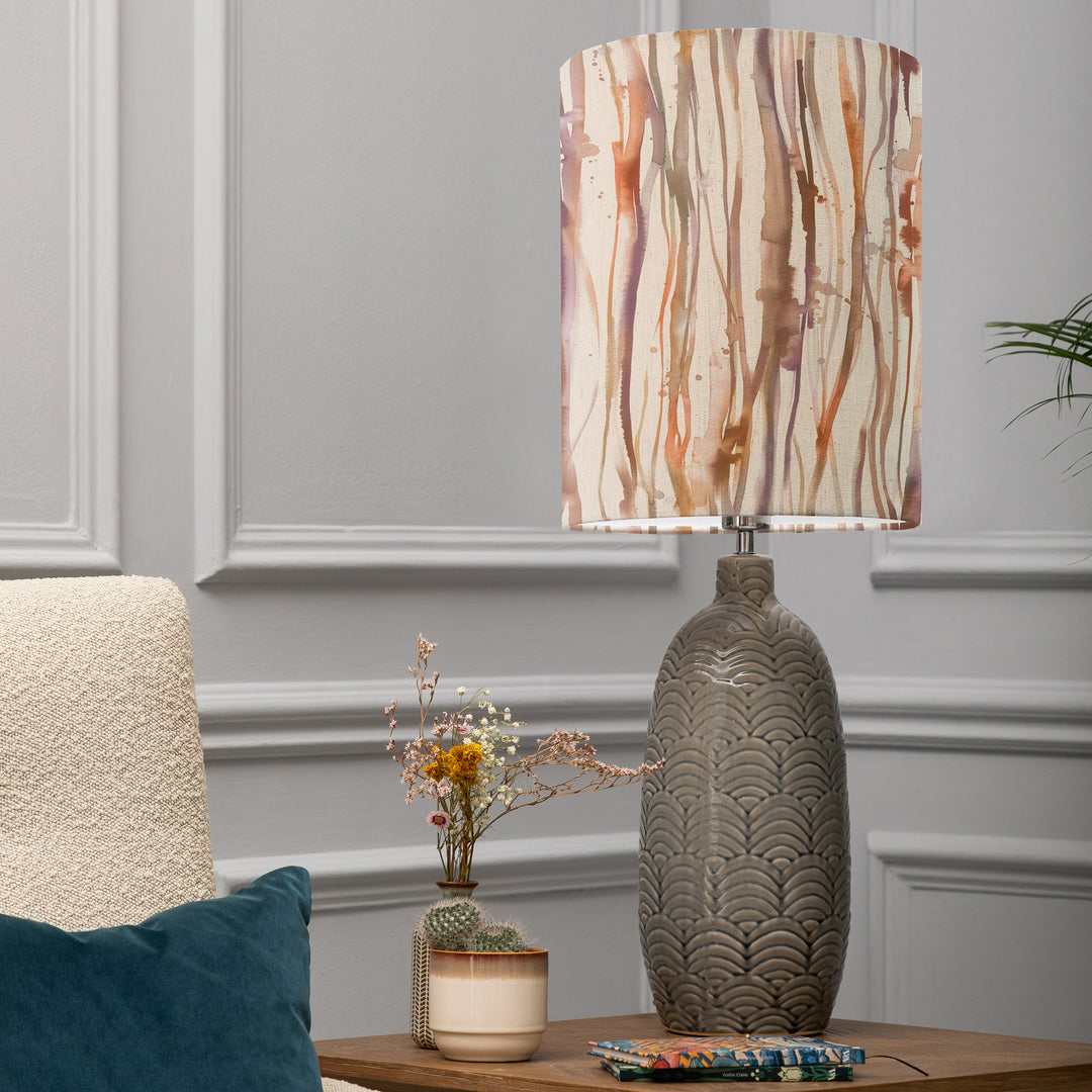 Jadis Table Lampbase Grey/Falls Anna 30x40 Cm Lampshade Ironstone