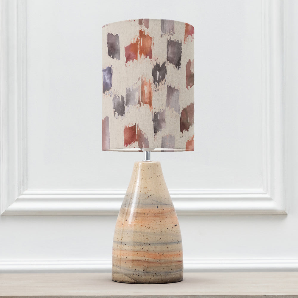 Japura Table Lampbase Sandstone/Arwen Anna 18x26cm Lampshade Rosewater - image 2