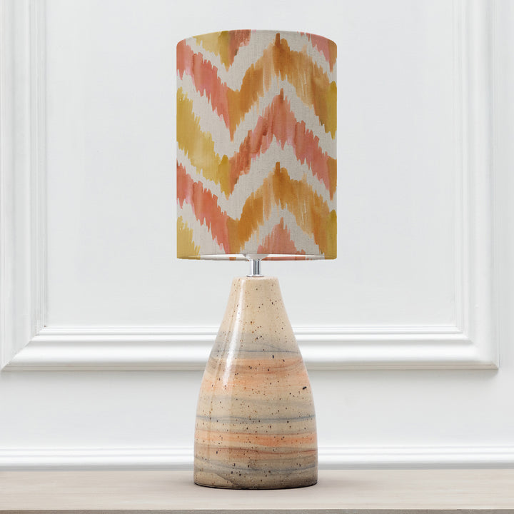 Japura Table Lampbase Sandstone/Savannah Anna 18cm Lampshade Amber - image 2