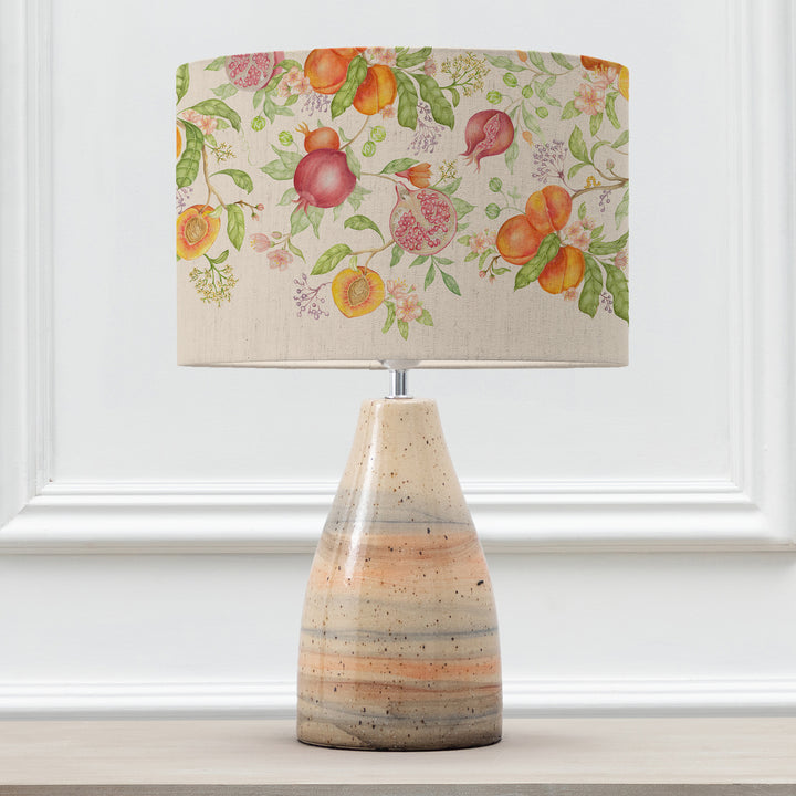JAPURA TABLE LAMPBASE SANDSTONE/SHRUBBERY FRUITS  EVA 30CM LAMPSHADE MELBA