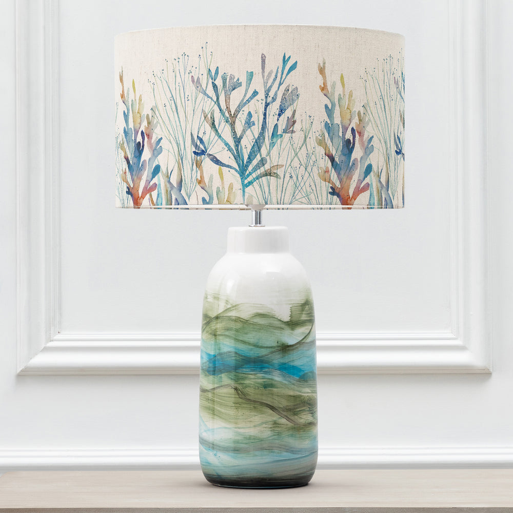 Javary Table Lampbase Mineral/Coral Reef EVA 37cm Lampshade Cobalt - image 2