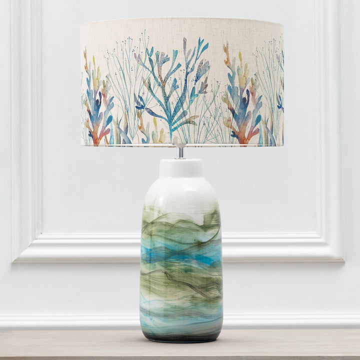 Javary Table Lampbase Mineral/Coral Reef EVA 37cm Lampshade Cobalt - image 2