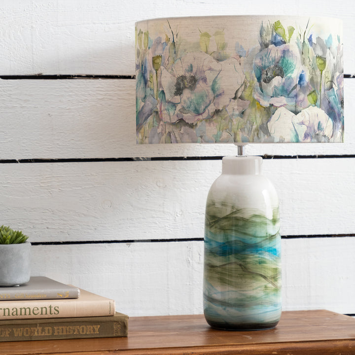 Javary Table Lampbase Mineral/Papavera EVA 37cm Lampshade Veronica