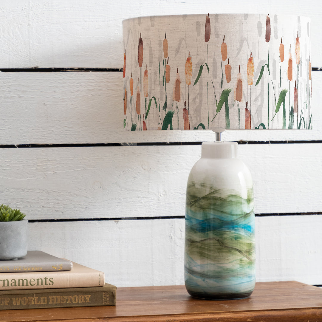 Javary Table Lampbase Mineral/Saroma EVA 37cm Lampshade Peridot