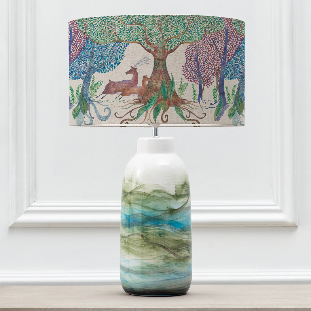Javary Table Lampbase Mineral/Willow Woods EVA 37cm Lampshade Linen - image 2