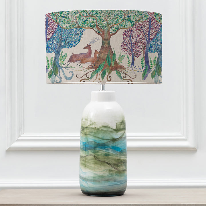 Javary Table Lampbase Mineral/Willow Woods EVA 37cm Lampshade Linen - image 2