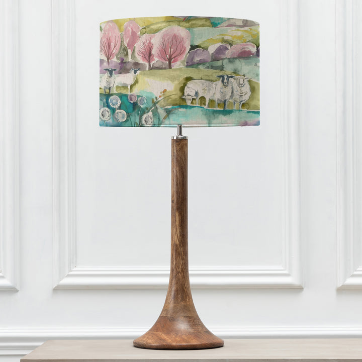 Kinross Tall Table Lampbase Mango/Buttermere EVA 40cm Lampshade Linen - image 2
