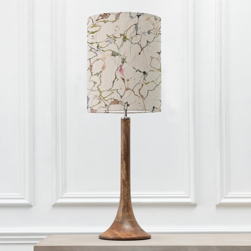 Kinross Tall Table Lampbase Mango/Carrara Anna 30cm Lampshade Meadow - image 2