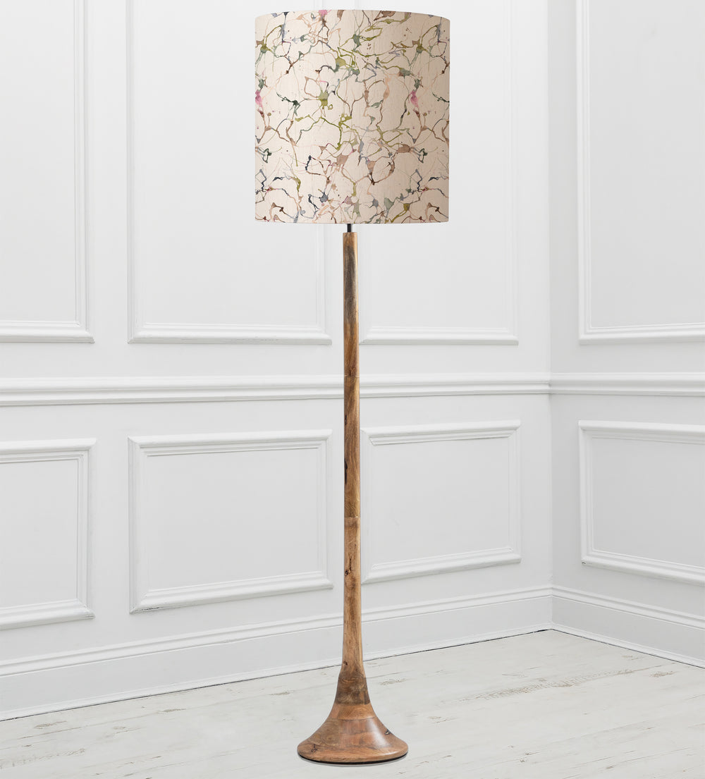 Kinross Floor Lampbase Wood Mango/Carrara Anna 48cm Lampshade Meadow - image 2