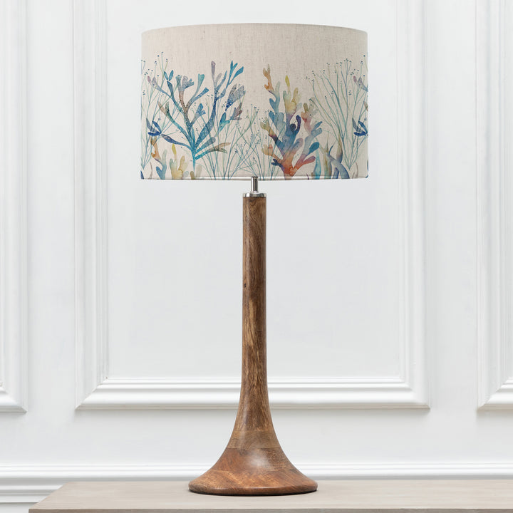 Kinross Tall Table Lampbase Mango/Coral Reef EVA 40cm Lampshade Cobalt - image 2