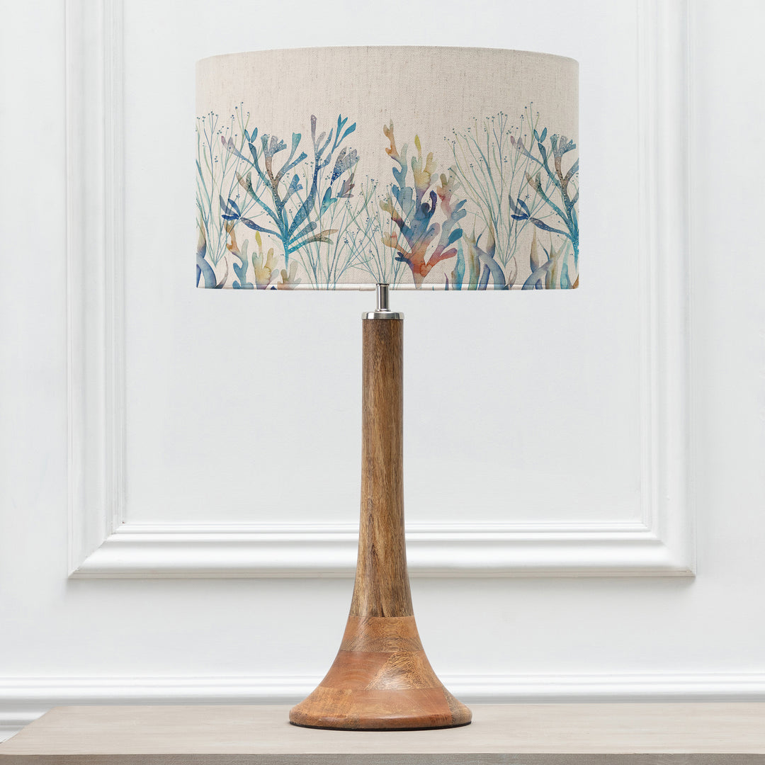 Kinross Small Table Lampbase Mango/Coral Reef EVA 37cm Lampshade Cobalt - image 2