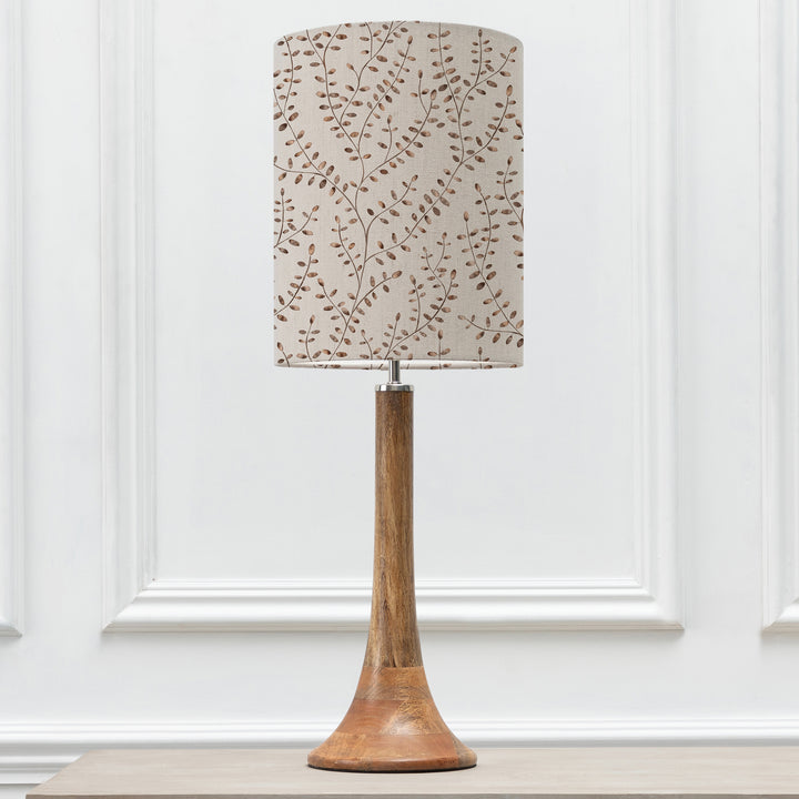 KINROSS SMALL TABLE LAMPBASE MANGO/EDEN ANNA 25CM LAMPSHADE SIENNA