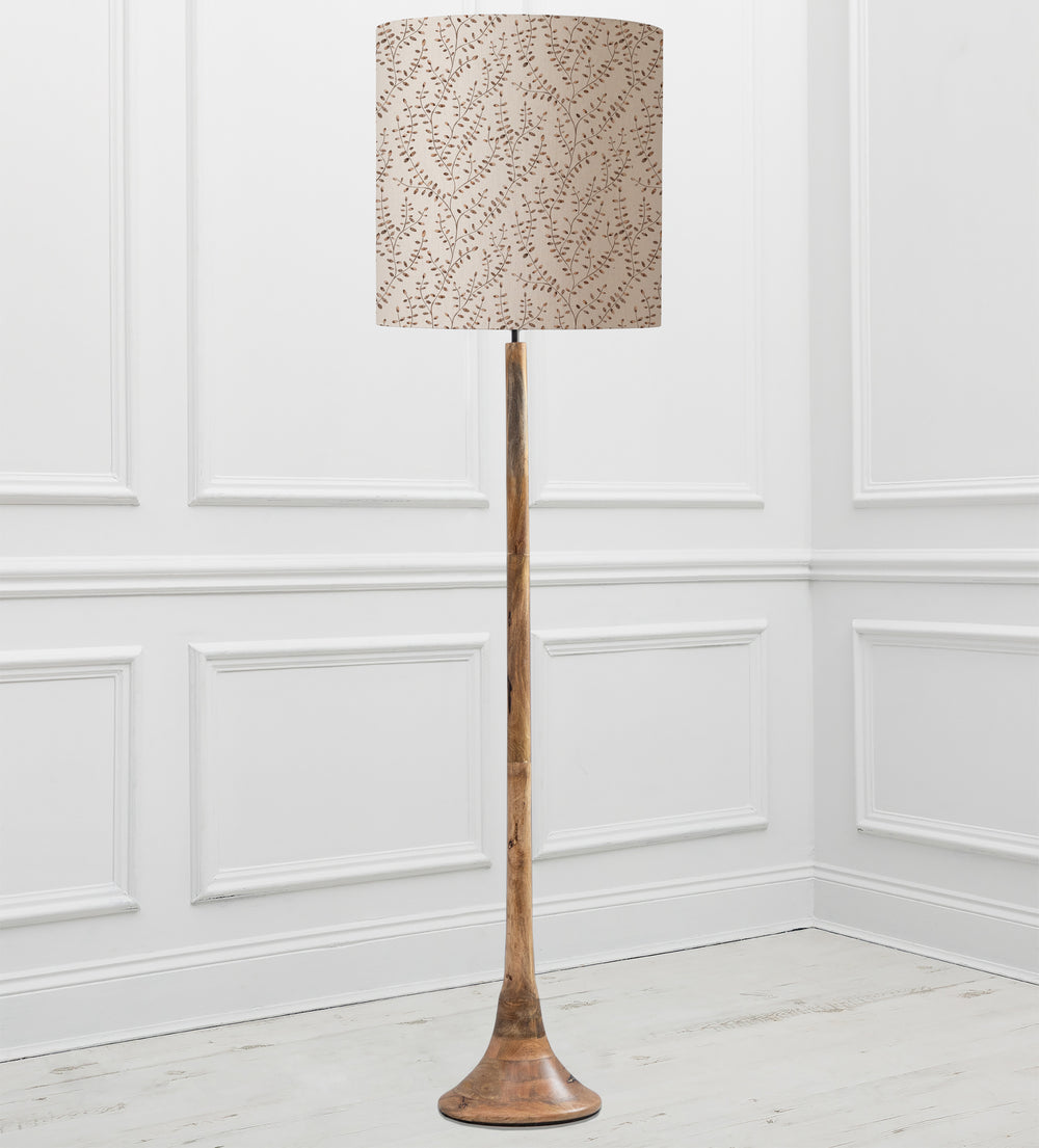 Kinross Floor Lampbase Wood Mango/Eden Anna 48cm Lampshade Sienna - image 2