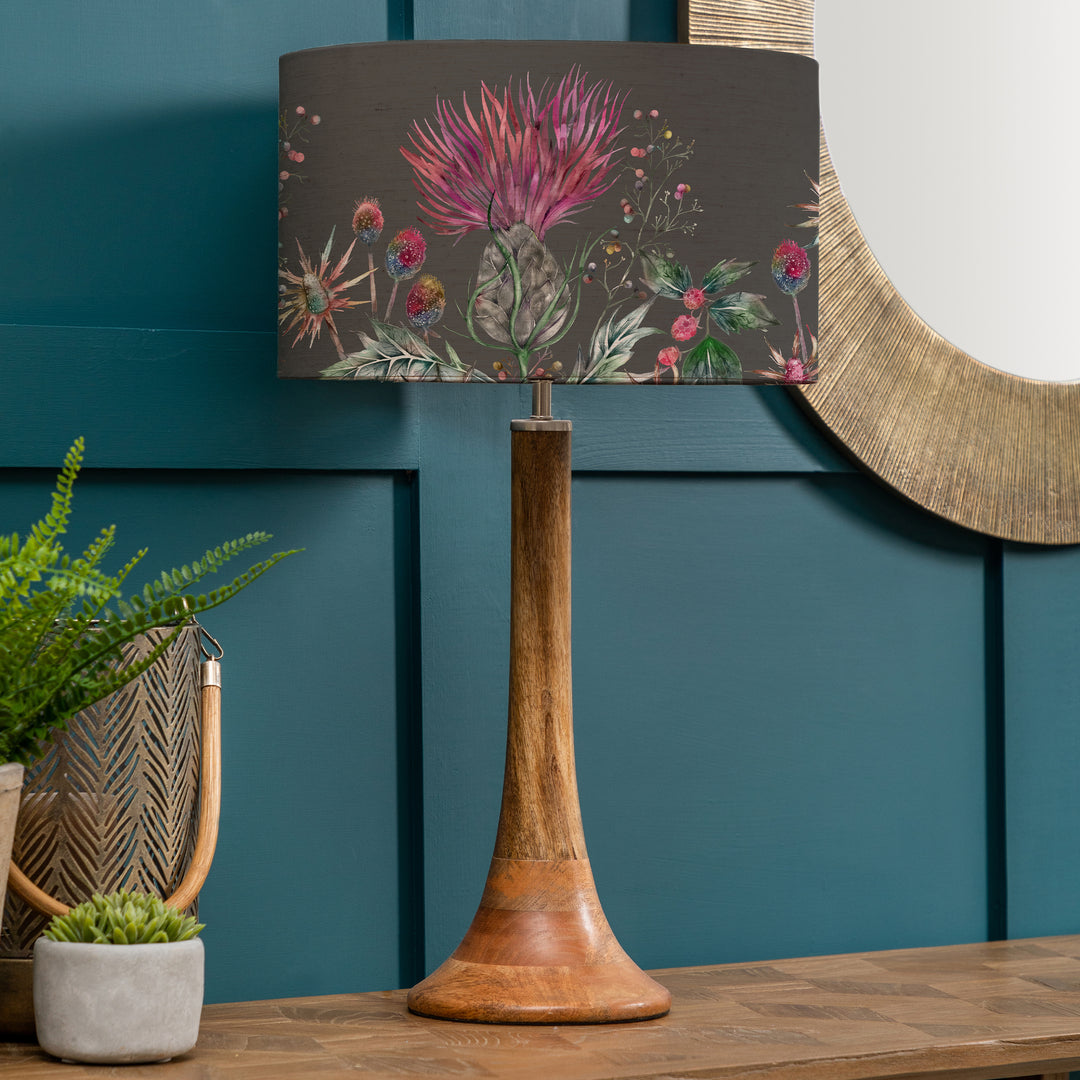 Kinross Small Table Lampbase Mango/Elysium EVA 37cm Lampshade Onyx