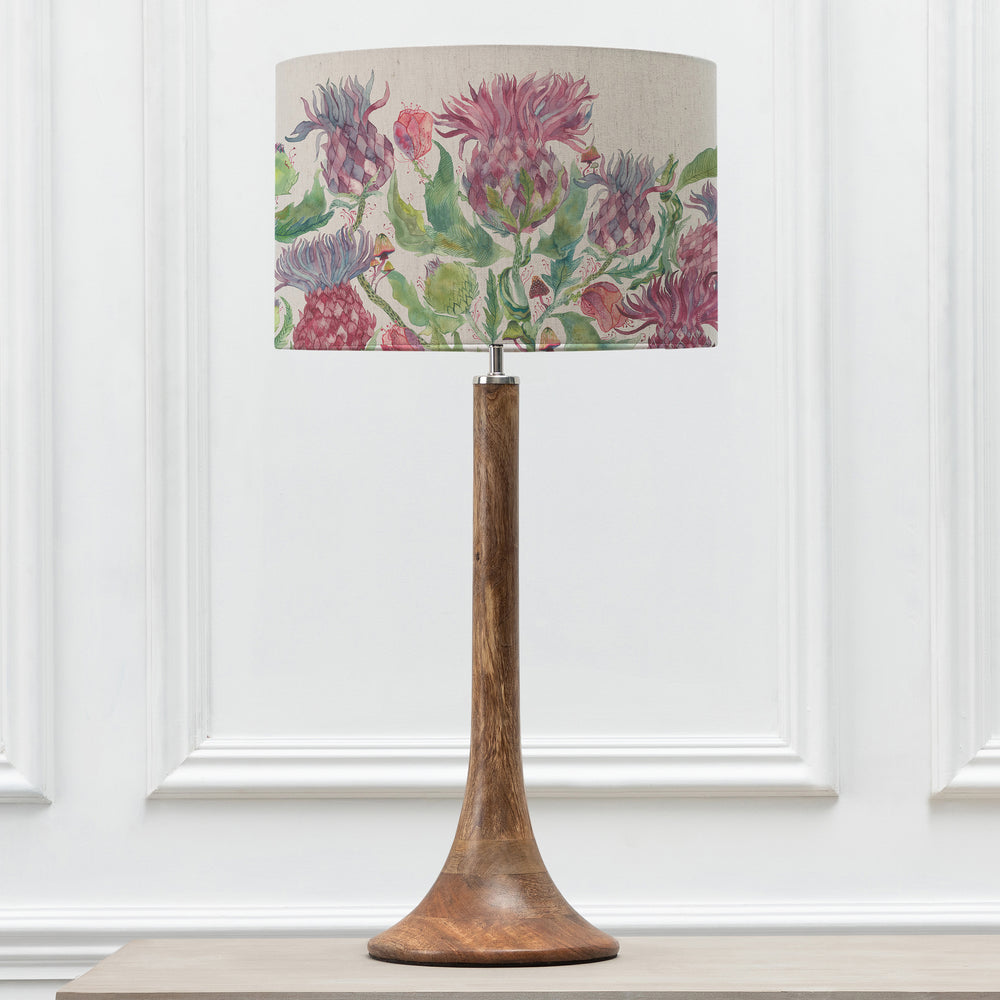 Kinross Tall Table Lampbase Mango/Fairytale Bristle EVA 40cm Lampshade Damson - image 2