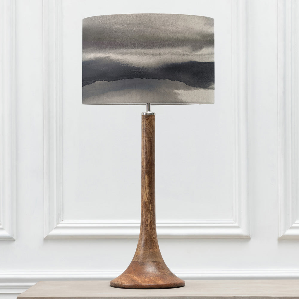 Kinross Tall Table Lampbase Mango/Fjord EVA 40cm Lampshade Natural - image 2