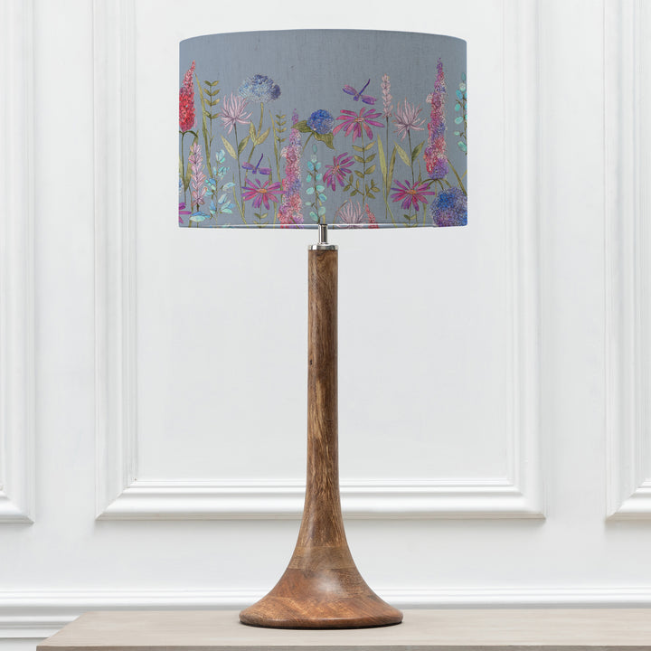 Kinross Tall Table Lampbase Mango/Florabunda EVA 40cm Lampshade Bluebell - image 2