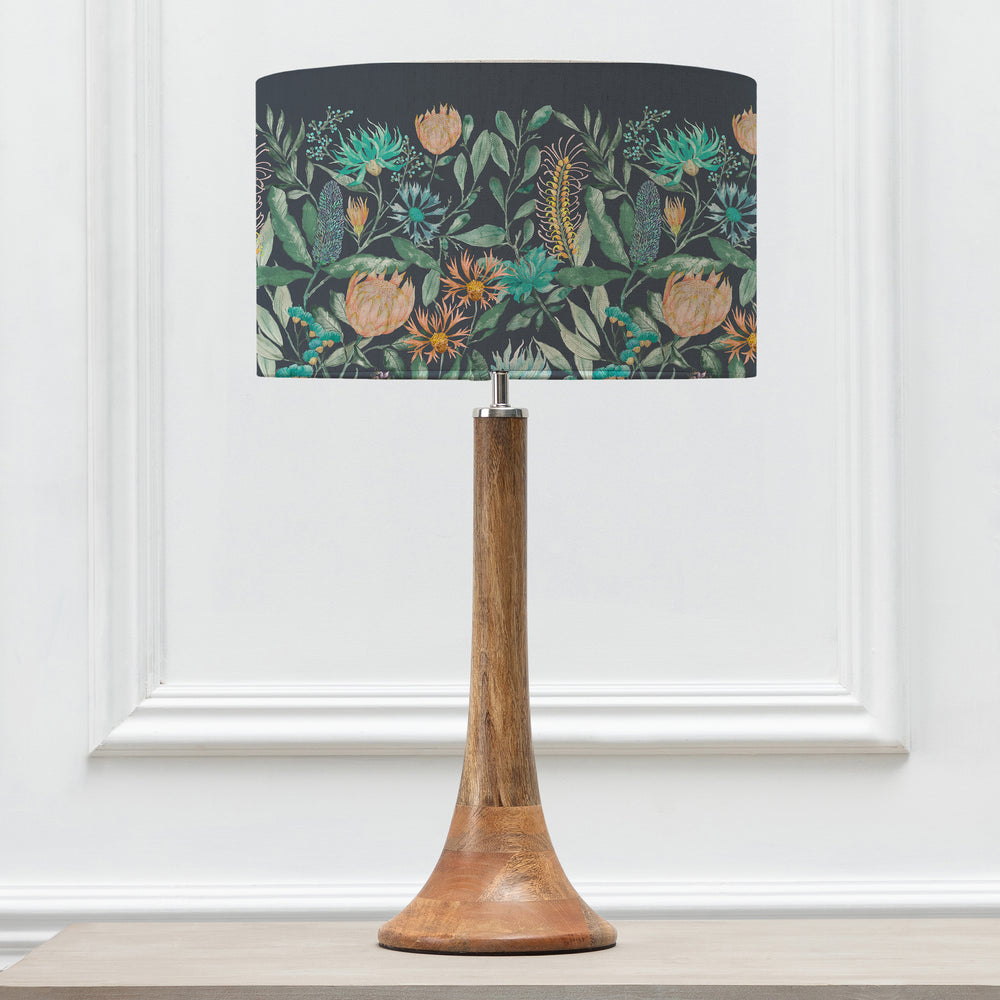 Kinross Small Table Lampbase Mango/Fortazela EVA 37cm Lampshade Sapphire - image 2