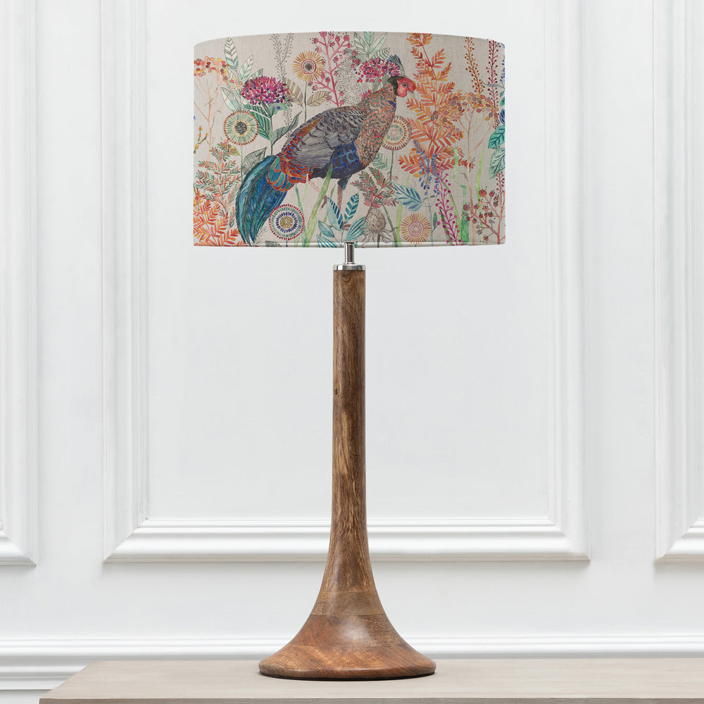Kinross Tall Table Lampbase Mango/Lady Amherst EVA 40cm Lampshade Linen - image 2