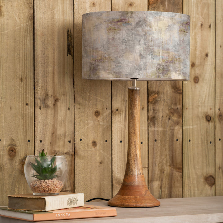 Kinross Small Table Lampbase Mango/Monet EVA 37cm Lampshade Ironstone