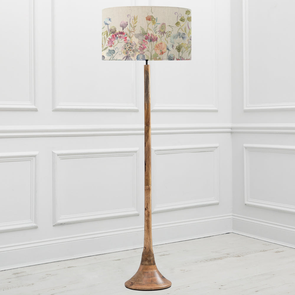 Kinross Floor Lampbase Wood Mango/Patrice EVA 52cm Lampshade Loganberry - image 2