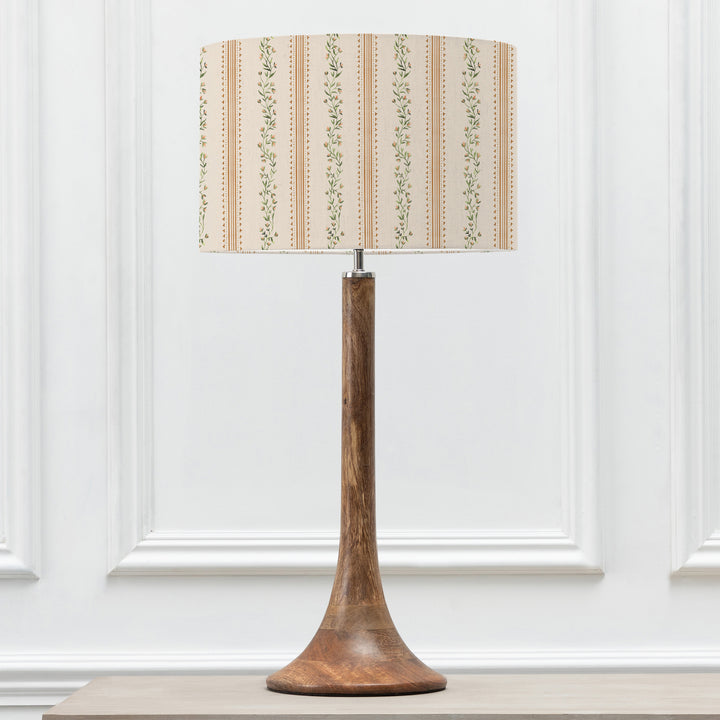 KINROSS TALL TABLE LAMPBASE MANGO/PRIMAVERA EVA 40CM LAMPSHADE MELBA