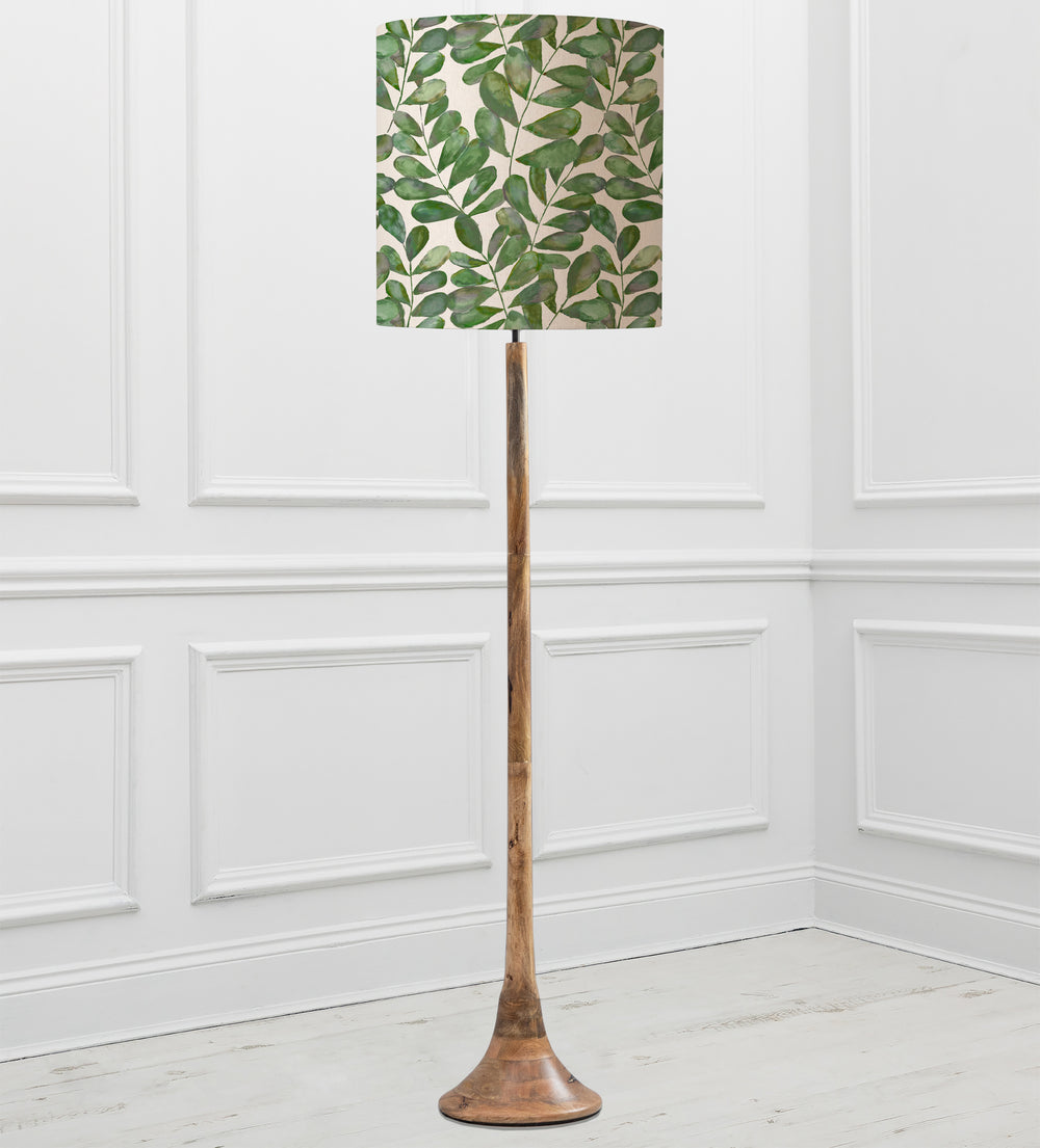Kinross Floor Lampbase Wood Mango/Rowan Anna 48x50cm Lampshade Apple - image 2