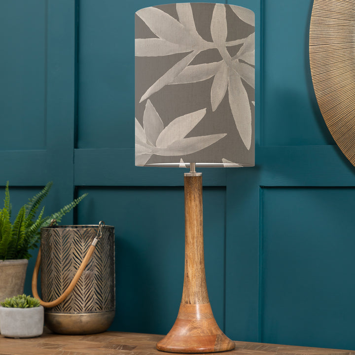 Kinross Small Table Lampbase Mango/Silverwood Anna 25x35cm Lampshade Frost