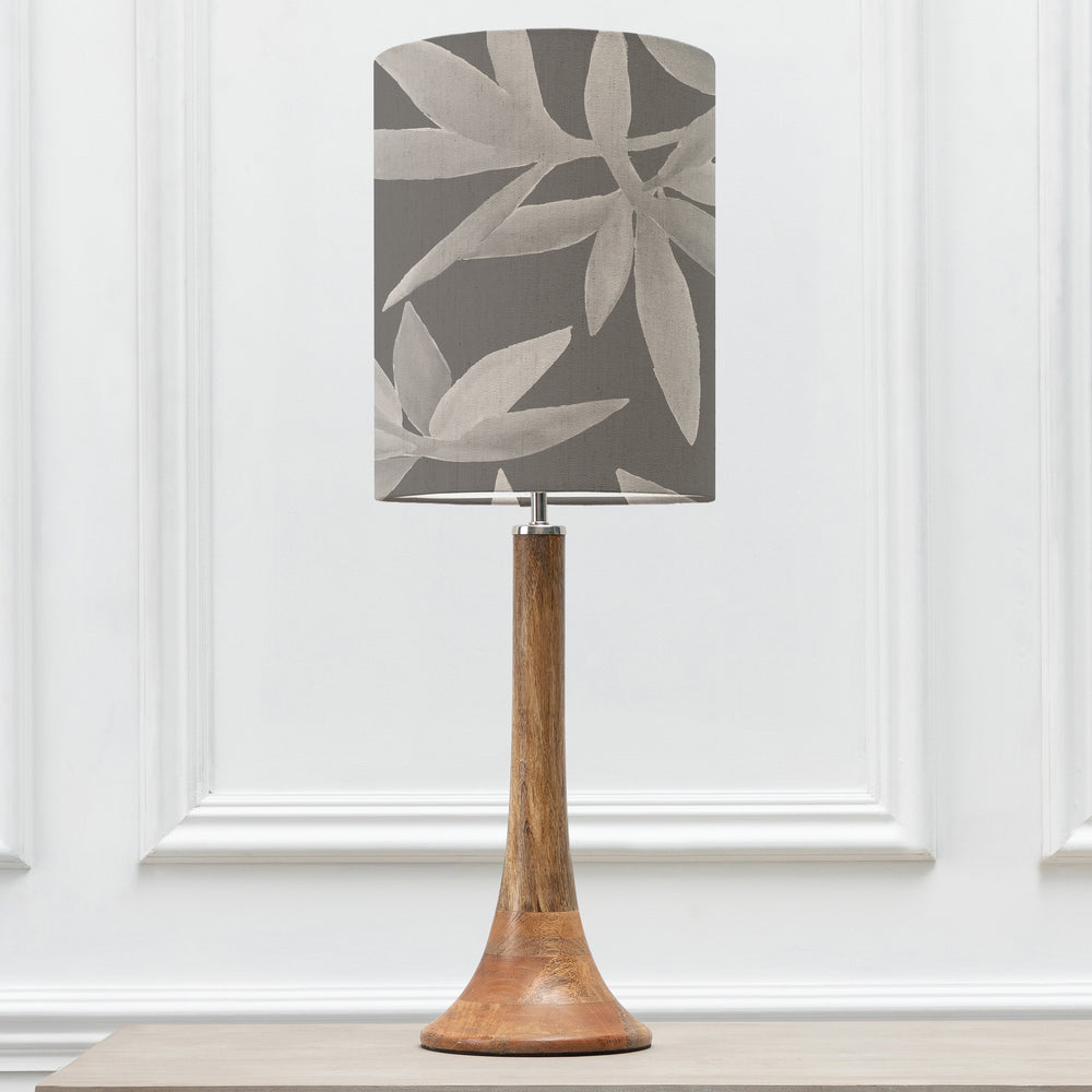 Kinross Small Table Lampbase Mango/Silverwood Anna 25x35cm Lampshade Frost - image 2