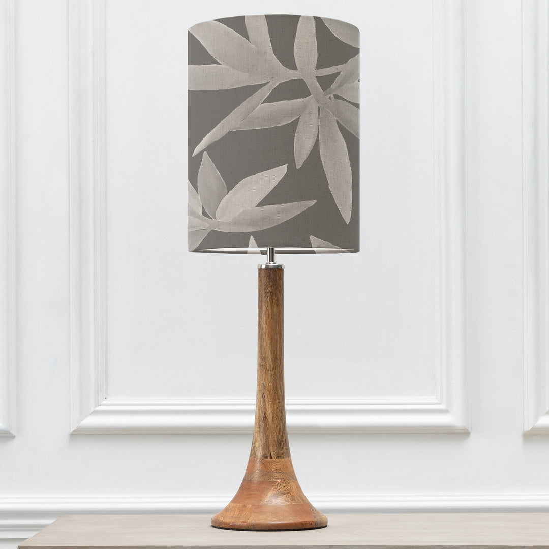 Kinross Small Table Lampbase Mango/Silverwood Anna 25x35cm Lampshade Frost - image 2