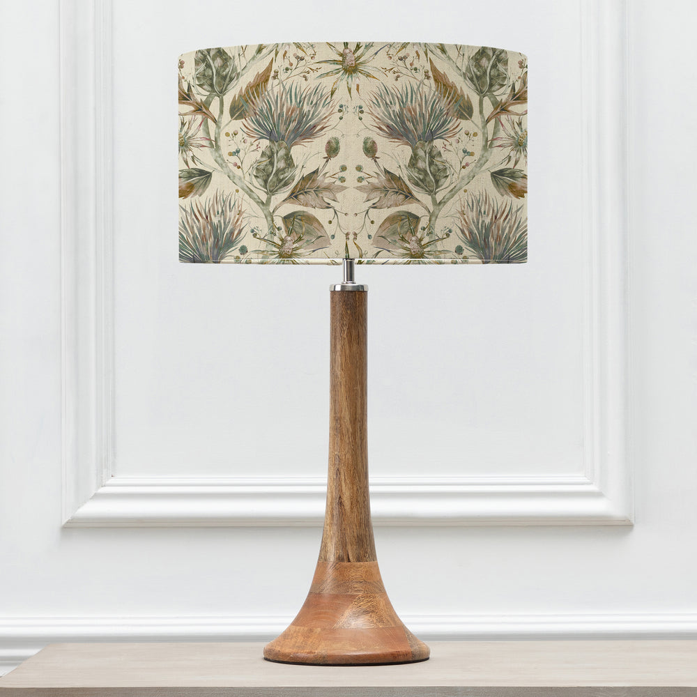 Kinross Small Table Lampbase Mango/Varys EVA 40cm Lampshade Auburn Linen - image 2