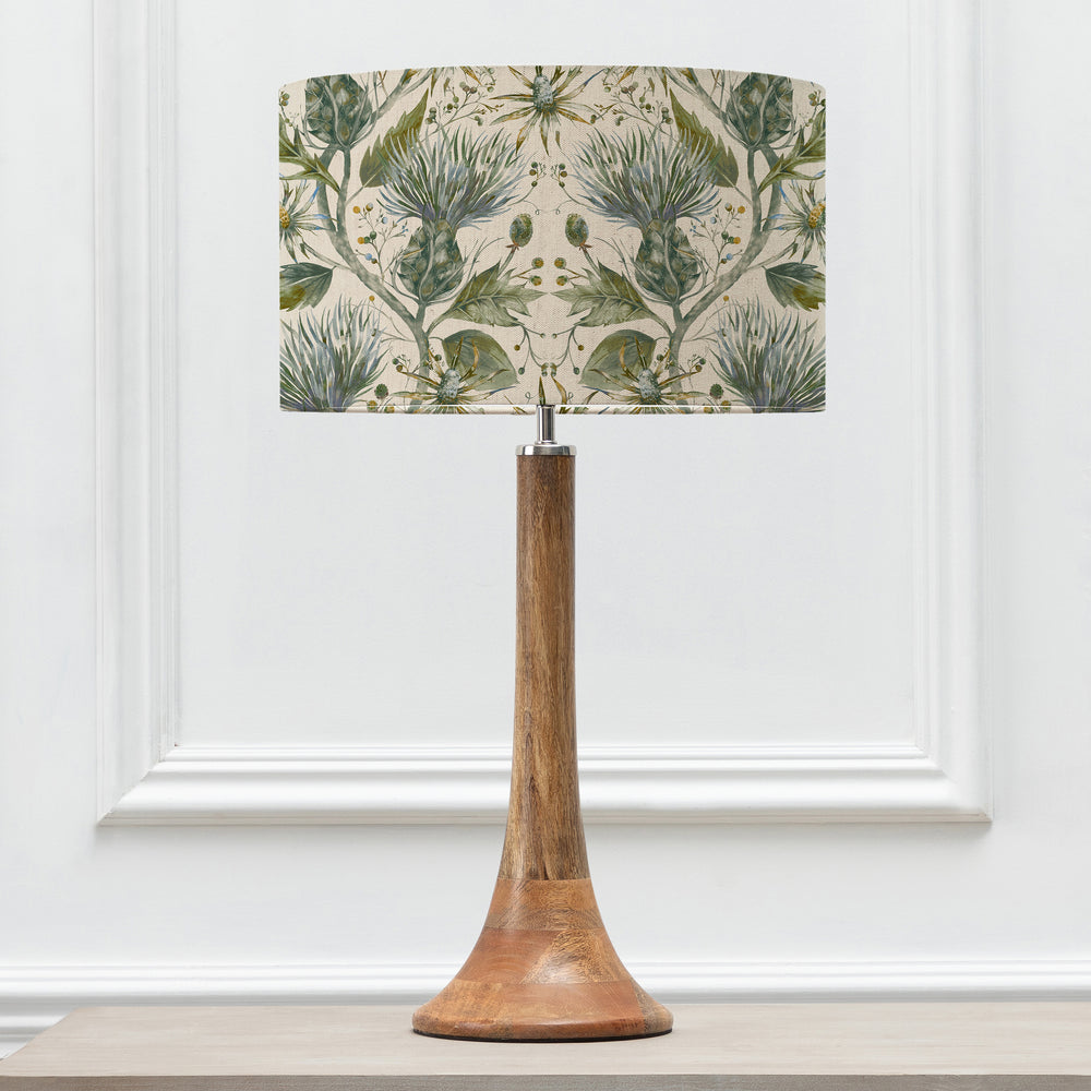 Kinross Small Table Lampbase Mango/Varys EVA 40cm Lampshade Lichen Linen - image 2