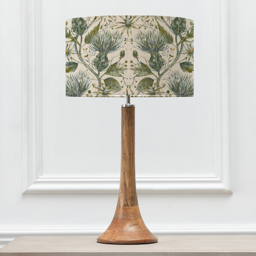 Kinross Small Table Lampbase Mango/Varys EVA 40cm Lampshade Lichen Linen - image 2