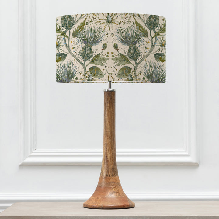 Kinross Small Table Lampbase Mango/Varys EVA 40cm Lampshade Lichen Linen - image 2