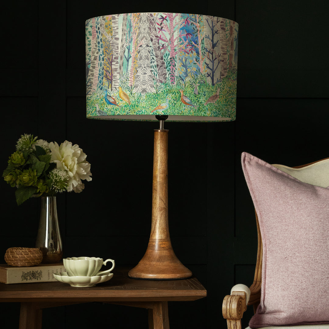 Kinross Small Table Lampbase Mango/Whimsical Tale EVA 37cm Lampshade Dawn