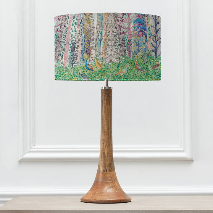 KINROSS SMALL TABLE LAMPBASE MANGO/WHIMSICAL TALE EVA 37CM LAMPSHADE DAWN