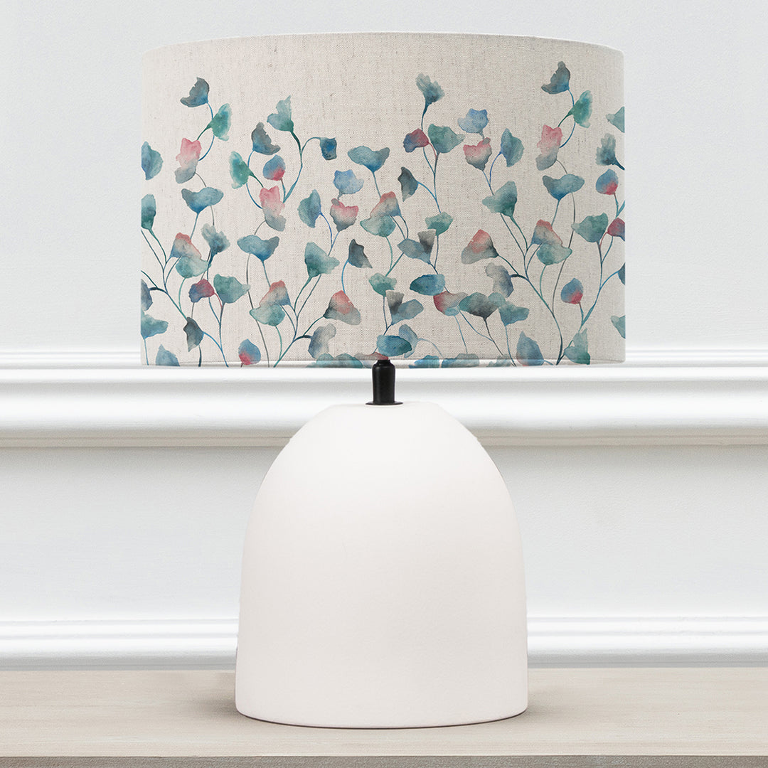 Larissa Table Lampbase Ecru/Cala Marine EVA 30cm Lampshade Blue - image 2