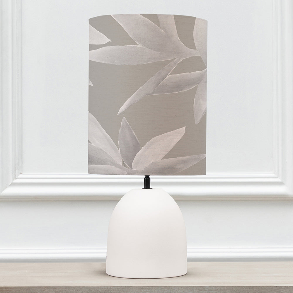 Larissa Table Lampbase Ecru/Silverwood Anna 25x35cm Lampshade Snow - image 2