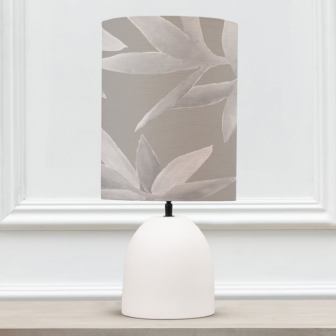 Larissa Table Lampbase Ecru/Silverwood Anna 25x35cm Lampshade Snow - image 2