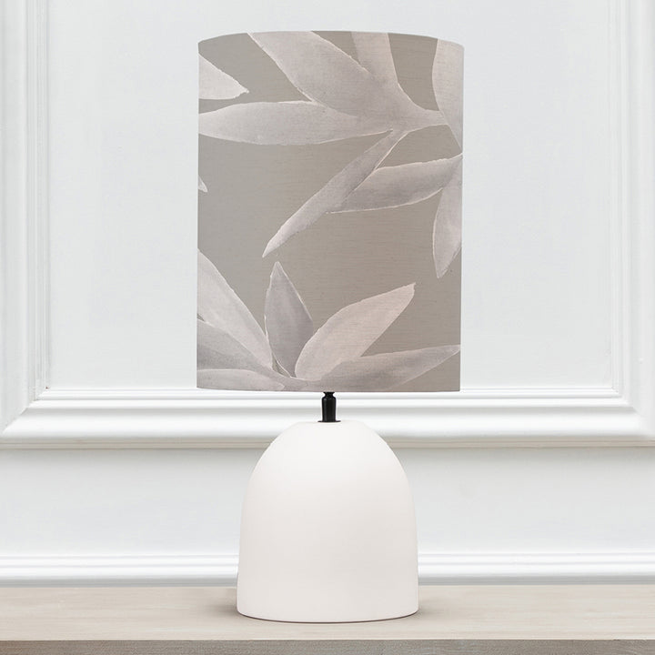 Larissa Table Lampbase Ecru/Silverwood Anna 25x35cm Lampshade Snow - image 2