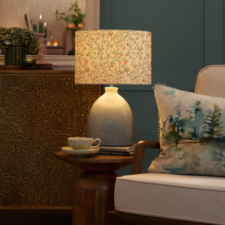 Leura Table Lampbase Duck Egg/Aura EVA 30cm Lampshade Moss