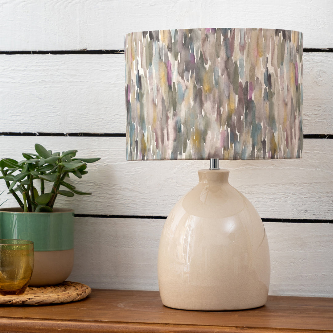 Leura Table Lampbase Cream/Azima EVA 30cm Lampshade Ironstone