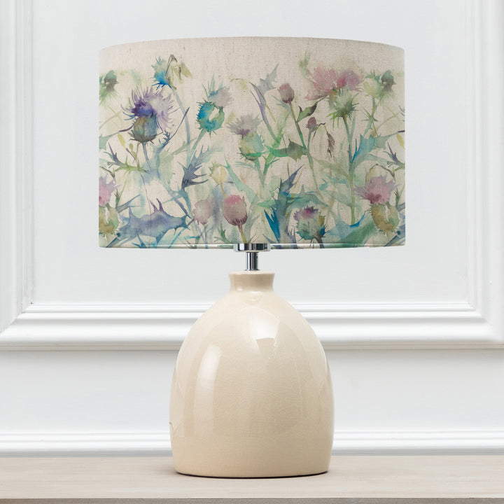 Leura Table Lampbase Cream/Cirsium EVA 30cm Lampshade Damson - image 2