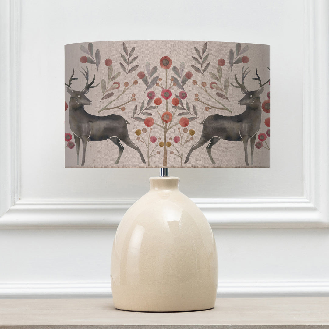 Leura Table Lampbase Cream/Edo EVA 30cm Lampshade Mulberry - image 2